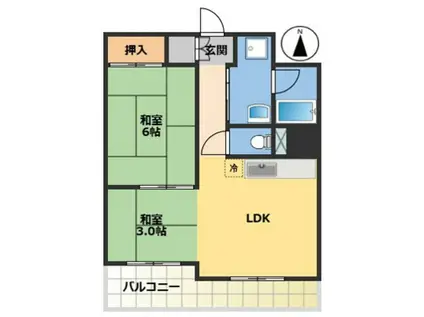 サンポウ旭川マンション(1LDK/7階)の間取り写真