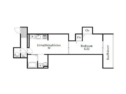 セプテムステラ笹塚(1LDK/2階)の間取り写真