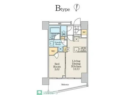 クレストコート中野富士見町(1LDK/4階)の間取り写真