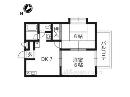 SEA OAKS 3(2DK/1階)の間取り写真
