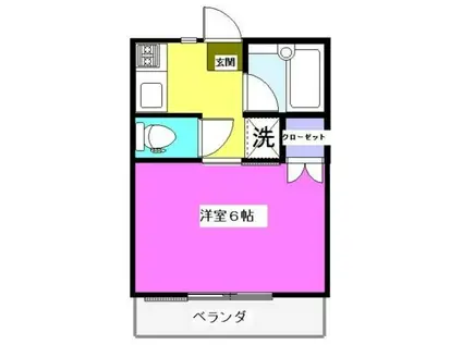 コーポさくら(1K/1階)の間取り写真