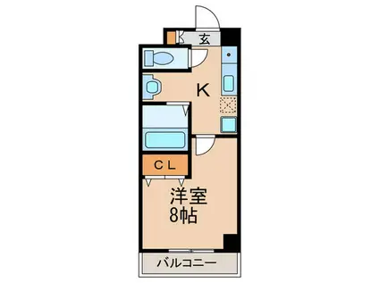 ステージア黄金(1K/10階)の間取り写真