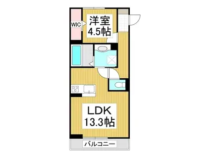 グランリオプレールII(1LDK/2階)の間取り写真