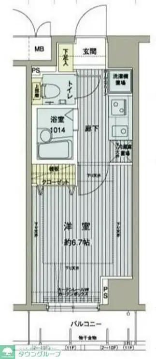 メインステージ西新宿 4階階 間取り