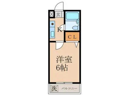 ホワイトパレス(1K/3階)の間取り写真