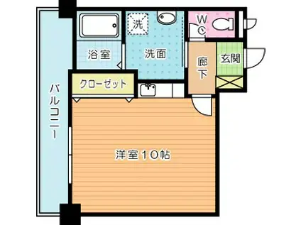 デニエ守恒(ワンルーム/1階)の間取り写真