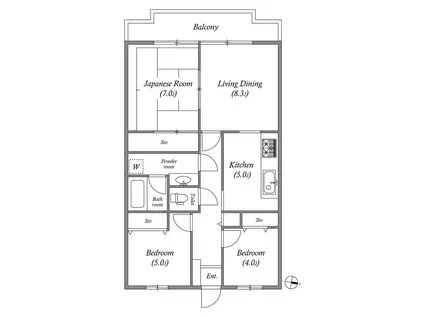 市川東レジデンス(3LDK/6階)の間取り写真