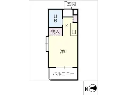 メゾン・ド・スクワール226号(ワンルーム/2階)の間取り写真