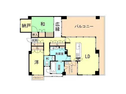 FORYOU湊川公園(2LDK/7階)の間取り写真