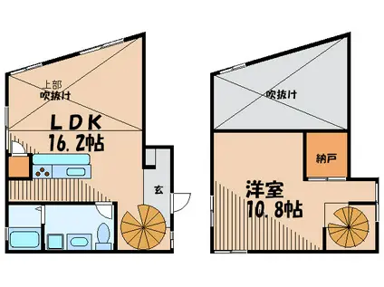ROCHER(1LDK/1階)の間取り写真
