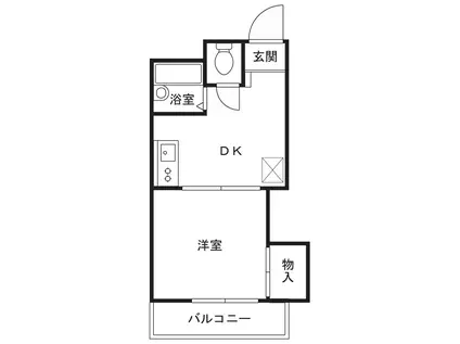 グローバル秋田屋(1DK/3階)の間取り写真