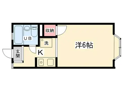 TAKEハイツ(1K/1階)の間取り写真