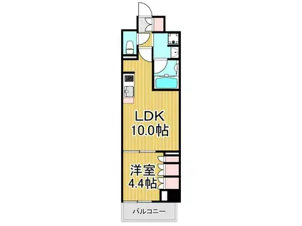 ALIVIS綾瀬(1LDK/4階)の間取り写真