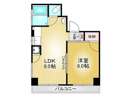 ハイネス桜山(1LDK/3階)の間取り写真