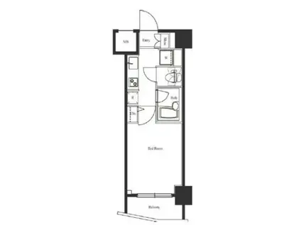 スクエア渋谷(1K/7階)の間取り写真