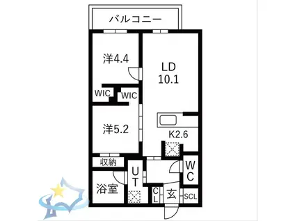 LEIALII511(2LDK/2階)の間取り写真