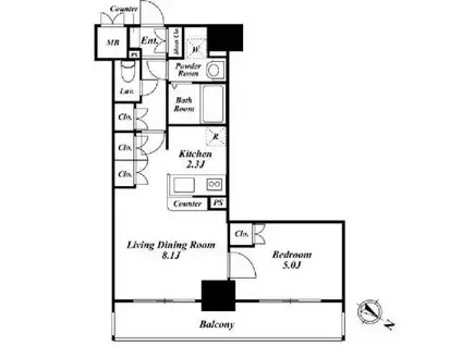 プレミアステージ駒込(1LDK/2階)の間取り写真