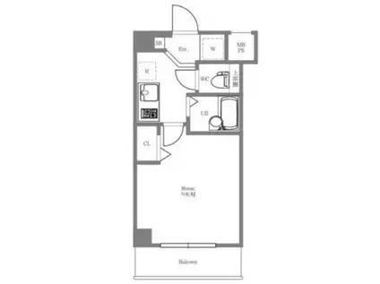 エルフラット南品川(1K/3階)の間取り写真