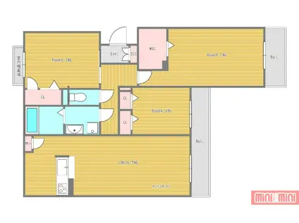 シャーメゾン鶴見緑地(3LDK/1階)の間取り写真