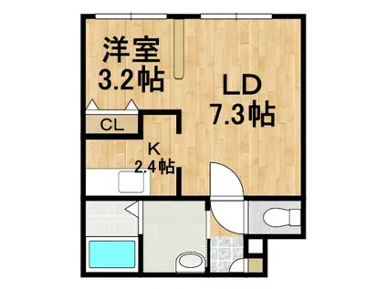 VIVACE(1LDK/4階)の間取り写真