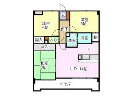 グランドメゾン神ノ倉(3LDK/2階)の間取り写真