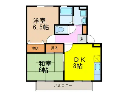 セジュールナガイ(2DK/2階)の間取り写真