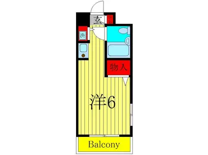 ジョイフル亀有(ワンルーム/3階)の間取り写真