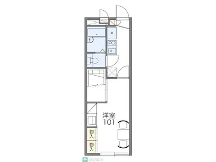 レオパレス慶弐番館(1K/2階)の間取り写真