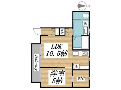 CASA・ACERO-カーサアチェロ-(1LDK/1階)の間取り写真