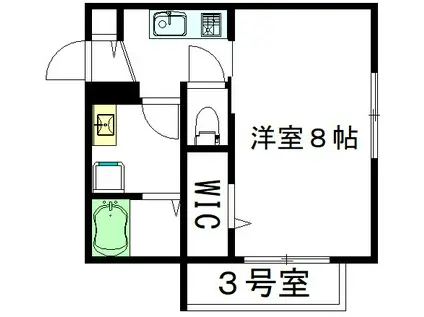 RAFFINE 1(1K/1階)の間取り写真