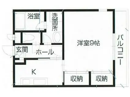 ヴィラ誠和(1K/3階)の間取り写真