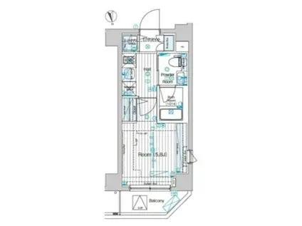 ブライズ品川大井TRE(1K/3階)の間取り写真