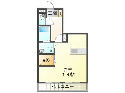 セイリュウ・UN(ワンルーム/2階)の間取り写真