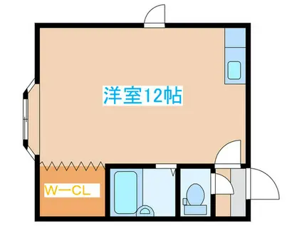 サンホームマンション16番館(ワンルーム/2階)の間取り写真