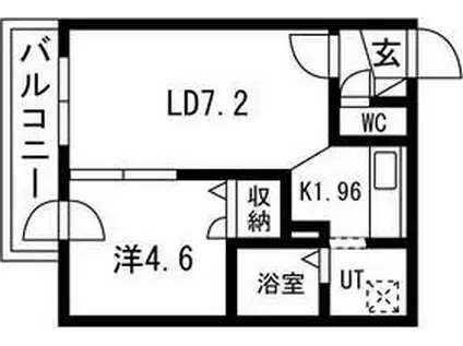 TM PARK RESIDENCE INNティーエムパークレジデンス(1LDK/4階)の間取り写真