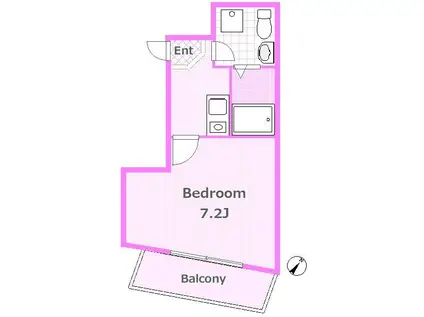 マリーナヨコハマベイフロント(1K/4階)の間取り写真