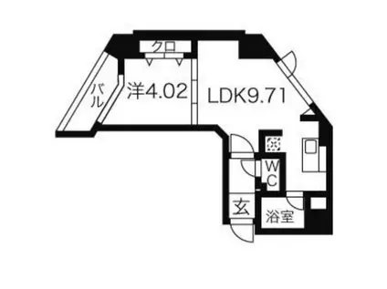 パークヒルズ澄川4-2(1LDK/6階)の間取り写真