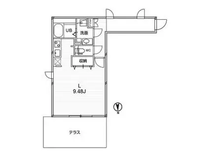 PASEO HIGASHI SHINJUKU パセオ東新宿(ワンルーム/2階)の間取り写真