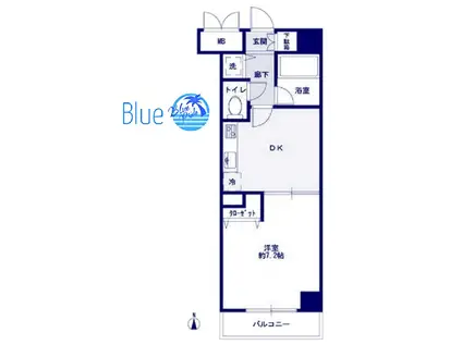 APT豊岡(1DK/5階)の間取り写真