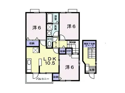 メゾン・ひまわり(3LDK/2階)の間取り写真