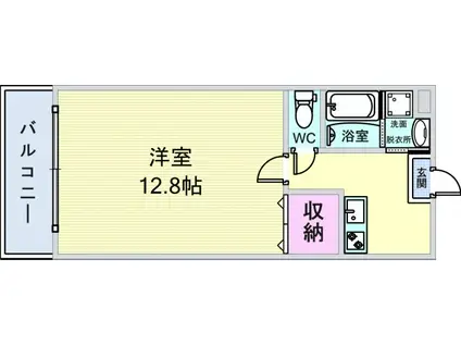 アールグランツ東大路(1K/2階)の間取り写真