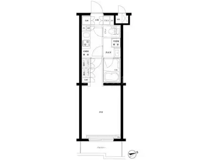 ルーブル武蔵中原参番館(1K/3階)の間取り写真