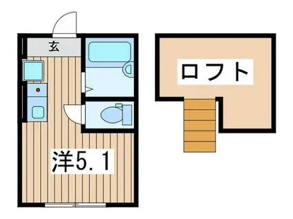プライムテラス登戸B棟(ワンルーム/1階)の間取り写真