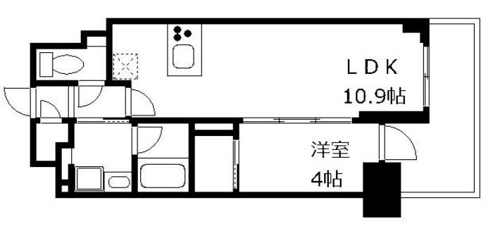 プレール・ドゥーク亀戸VI(1LDK/2階)の間取り写真