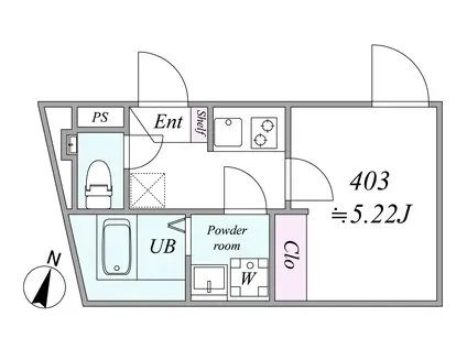 TEAMS OJI(1K/4階)の間取り写真