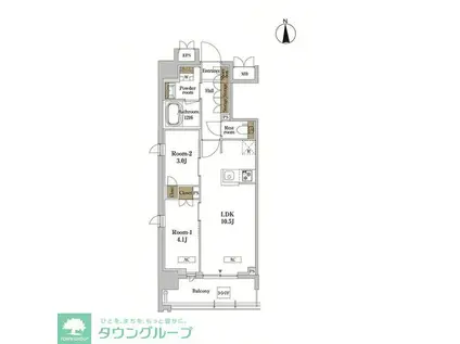 RJRプレシア蒲田(2LDK/6階)の間取り写真