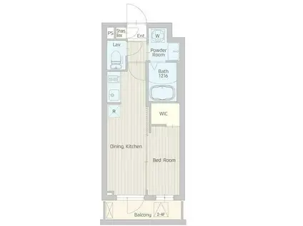 グランドレジデンス学芸大学(1DK/2階)の間取り写真