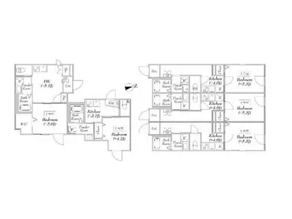 エリタージュ(1K/3階)の間取り写真