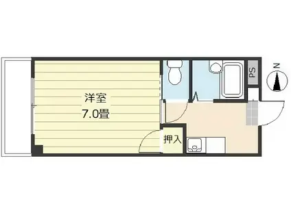若里グリーンハウス(1K/2階)の間取り写真
