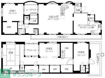 石川ビル(4LDK/4階)の間取り写真